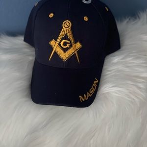 Blue FreeMason Hat with Velcro adjustable OS
